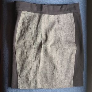 Fitted black and grey pencil skirt